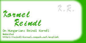kornel reindl business card